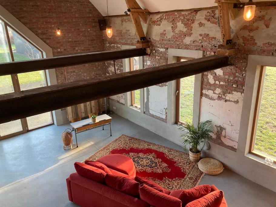 Schuurloft Hof Ten Bogaerde Met Biozwembad, Veldzicht & Uilennest Jabbeke  Luaran gambar